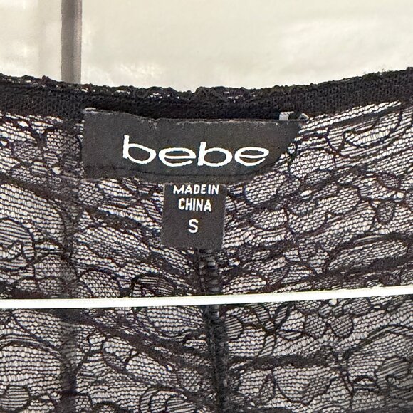 Bebe Tops Bundle – 4 Stylish Tops (XS/S) – Lace, Draped, Metallic Knit, Mesh - Picture 6 of 16